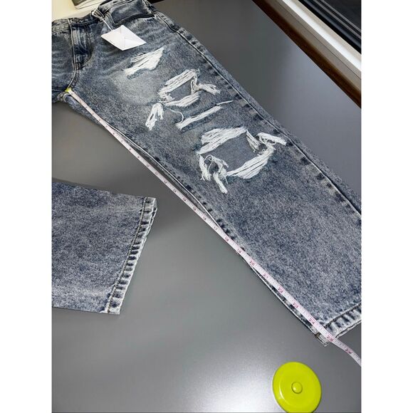 Kancan high waisted relaxed thigh tapered leg mom jeans distressed size 11 new - Picture 7 of 14